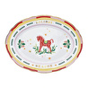 Baci Milano Mamma Mia Kırmızı At Desenli Oval Servis Tabağı