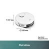 Homend Alex Laser Power 1289H Otomatik Boşaltım Sistemli Yeni Nesil Moplu Robot Süpürge Beyaz