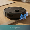 Homend Alex Laser 1291H Moplu ve Haritalamalı Akıllı 5 Kpa Robot Süpürge Siyah