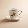 Karaca Vintage Rose Kahve Fincanı ve Tabağı 100 ml