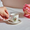 Karaca Vintage Rose Kahve Fincanı ve Tabağı 100 ml