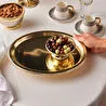 Karaca Home Fiora Kahve İkram ve Sunum Tepsisi Gold