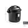 Karaca Cooker Elektrikli Düdüklü Basınçlı Pişirici Matte Black 6L