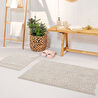 Kaşmir Home Soft Makarna Banyo Paspas Seti Bej 40x60-60x90 cm