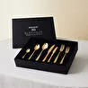Karaca Elegance Bellatrix Gold 12 Kişilik 84 Parça Çatal Kaşık Bıçak Takımı
