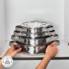 Karaca Power Steel 316+ 3Ply Discovery İndüksiyon Tabanlı 8 Parça Çelik Tencere Seti