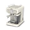 Karaca Vintage Craft Süt Hazneli Espresso, Latte ve Capuccino Makinesi Cream