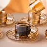 Emsan Muhabbet Amber 6'lı Cam Kahve Fincanı 100 ml