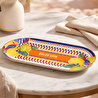 Baci Milano Dolce Vita Limon Oval Tepsi 11x24 cm Porselen