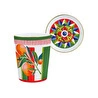 Baci Milano Dolce Vita Portakal Kapaklı Kupa 9 cm Porselen
