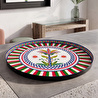 Baci Milano Dolce Vita Palm Desenli Metal Yuvarlak Tepsi 45cm