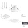 Karaca X Refika Swiss Crystal Easy Clip İndüksiyon Tabanlı 12 Parça Tencere Seti Pure White