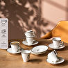 Emsan Zen 6'lı Kahve Fincan Takımı Platin 80 ml