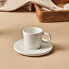 Karaca x Refika Bembeyaz Yuvarlak Tabaklı Kahve Fincanı 100 ml