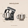 Karaca Mastermaid Chef Ultra D2000W Dijital Ekranlı Hamur Yoğurma Makinesi Galaxy Grey 7L