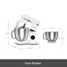 Karaca Mastermaid Chef Ultra D2000W Dijital Ekranlı Hamur Yoğurma Makinesi Matte White 7L