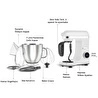 Karaca Mastermaid Chef Ultra D2000W Dijital Ekranlı Hamur Yoğurma Makinesi Matte White 7L