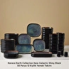 Karaca Earth Collection Galactic Shiny Black 55 Parça 12 Kişilik Yemek Takımı