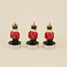 Karaca Home New Year Yılbaşı Nutcracker 3'lü Tealight Mum 11,5x5x7 cm