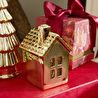 Karaca Home New Year Yılbaşı Gold House Ledli Dekoratif Obje 7x6,4x10,8 cm