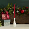 Karaca New Year Yılbaşı Çam Ağacı Şekilli Şamdan Mumluk Beyaz 6,2 x 6,2 x 12,6 cm