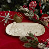 Karaca Home New Year Yılbaşı Merry Christmas Dekoratif Tabak 31x17x3 cm