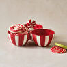 Karaca New Year Yılbaşı Candy Twist Bölmeli Çerezlik 21,5 cm