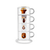 Karaca x Galatasaray 4 Kişilik Standlı Çay Fincan Takımı 180 ml