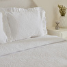 Karaca Home Branley Fırfırlı Çift Kişilik Yatak Örtüsü Takımı Beyaz