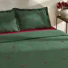 Karaca Home Amour Mio %100 Pamuk Çift Kişilik Nakışlı Nevresim Takımı Koyu Yeşil