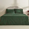 Karaca Home Amour Mio %100 Pamuk Çift Kişilik Nakışlı Nevresim Takımı Koyu Yeşil