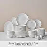 Karaca Stream Bone Umbrella 53 Parça 12 Kişilik Yemek Takımı Beyaz