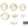 Karaca Royal Bone Golden Palms 55 Parça 12 Kişilik Yemek Takımı