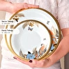 Karaca Royal Bone Golden Palms 55 Parça 12 Kişilik Yemek Takımı