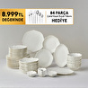 Karaca Stream Bone Floral White 53 Parça 12 Kişilik Yemek Takımı