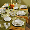 Karaca Stream Bone Floral White 53 Parça 12 Kişilik Yemek Takımı
