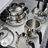 Karaca Power Steel 316+ Tokyo 15 Parça Çelik Tencere Çaydanlık ve Cezve Seti
