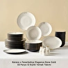 Karaca x Fenerbahçe Lisanslı Elegance Bone Gold 53 Parça 12 Kişilik Yemek Takımı