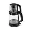 Emsan Glass Tea XL 2 in 1 Cam Çay Makinesi ve Kettle Shiny Black