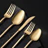 Emsan Lora Parlak Gold 60 Parça 12 Kişilik Çatal Kaşık Bıçak Takımı