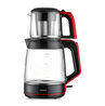 Homend Infinity 1764H Cam Çay Makinesi Siyah Kırmızı