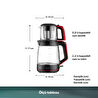 Homend Infinity XL 1764H Cam Çay Makinesi Siyah Kırmızı