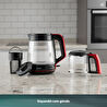 Homend Infinity XL 1764H Cam Çay Makinesi Siyah Kırmızı