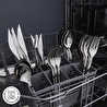 Karaca Eternity 316+ 84 Parça 12 Kişilik Çatal Kaşık Bıçak Seti Kutulu Platin