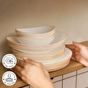 Emsan Pure 24 Parça 6 Kişilik Opal Cam Yemek Takımı Gold