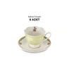 Emsan Romance 6 Kişilik New Bone Kahve Fincan Takımı Yeşil 90 ml