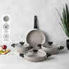 Emsan Stone 7 Parça Tencere Seti
