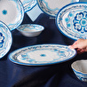 Karaca Blue Harmony Melamin Kayık Tabak 35 cm