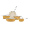 Karaca x Refika Swiss Crystal 9 Parça Tencere Seti Mustard Yellow