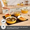 Karaca x Refika Swiss Crystal 9 Parça Tencere ve Tava Seti Mustard Yellow
